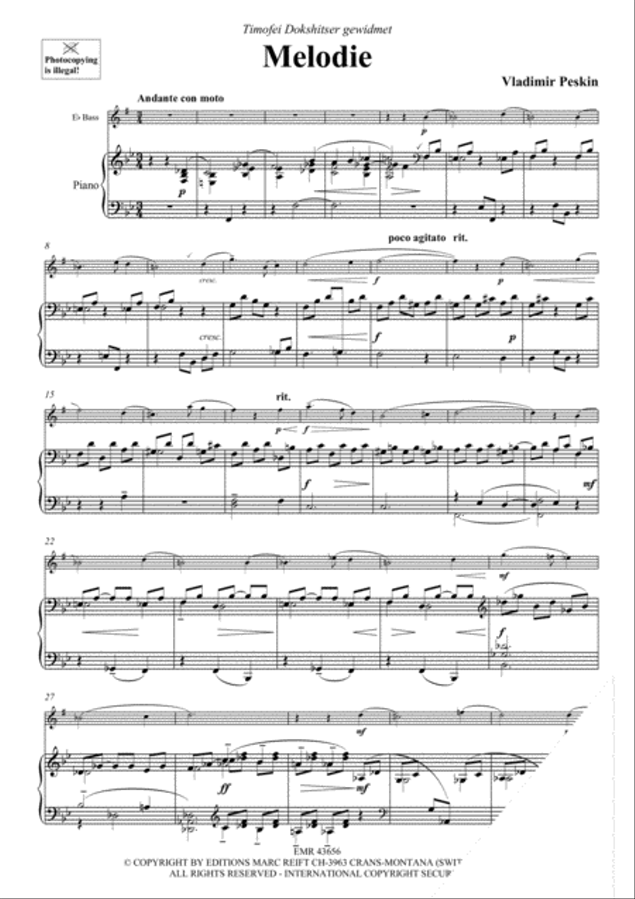 Melodie Melodie Voice Solo scores gallery preview page 3