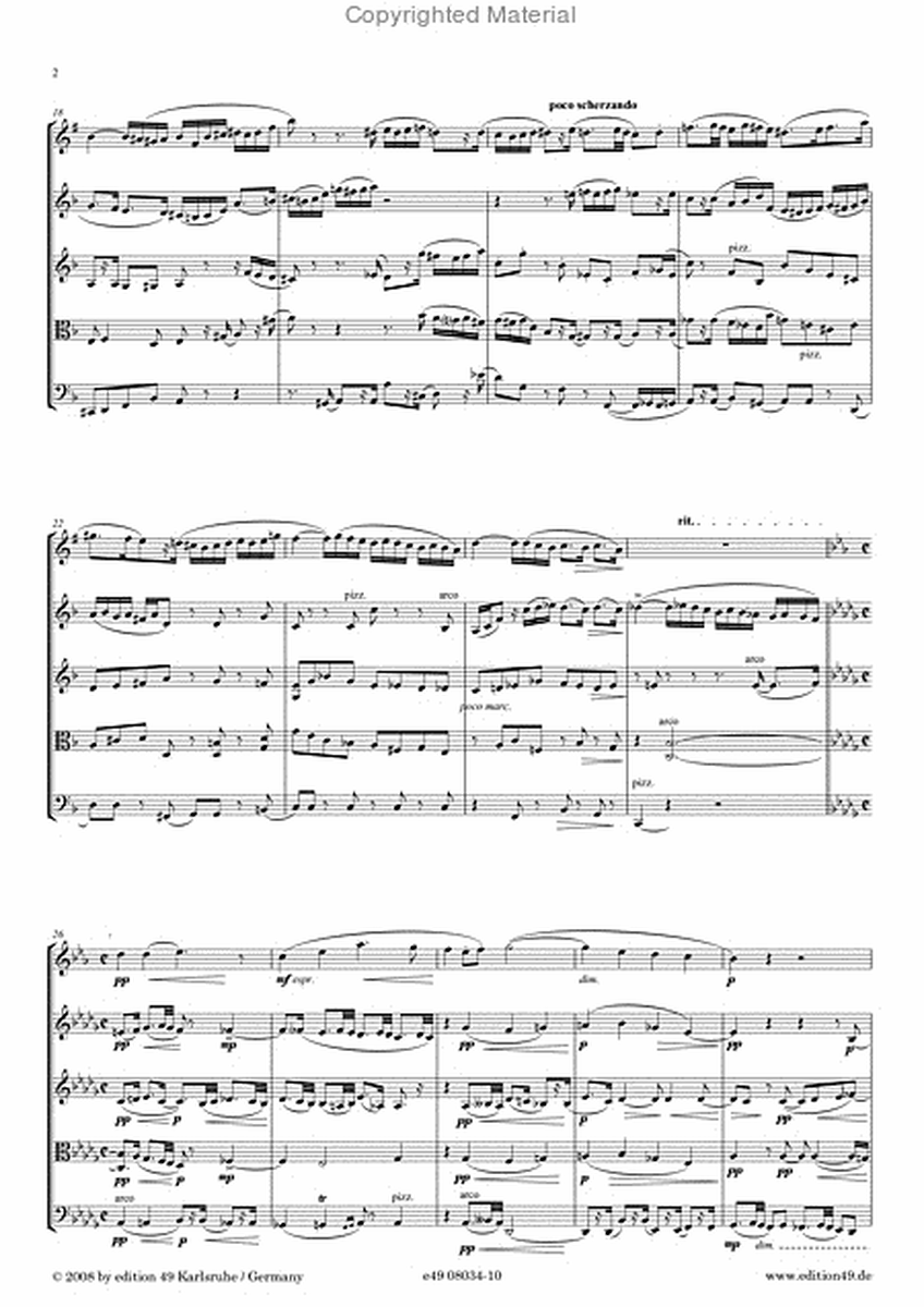 Variationen uber ein eigenes Thema fur Klarinette und Streichquartett op.53c