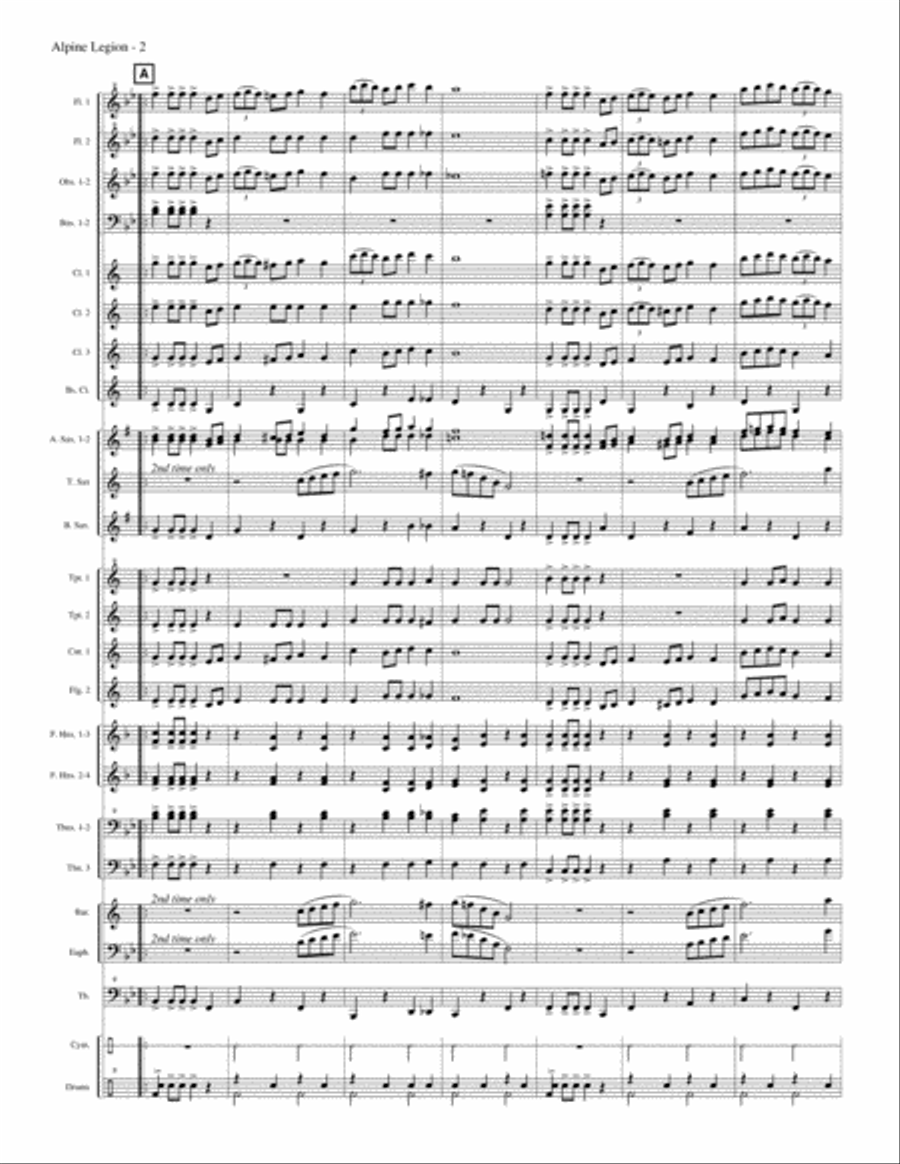 Alpine Legion Alpine Legion Concert Band scores gallery preview page 3