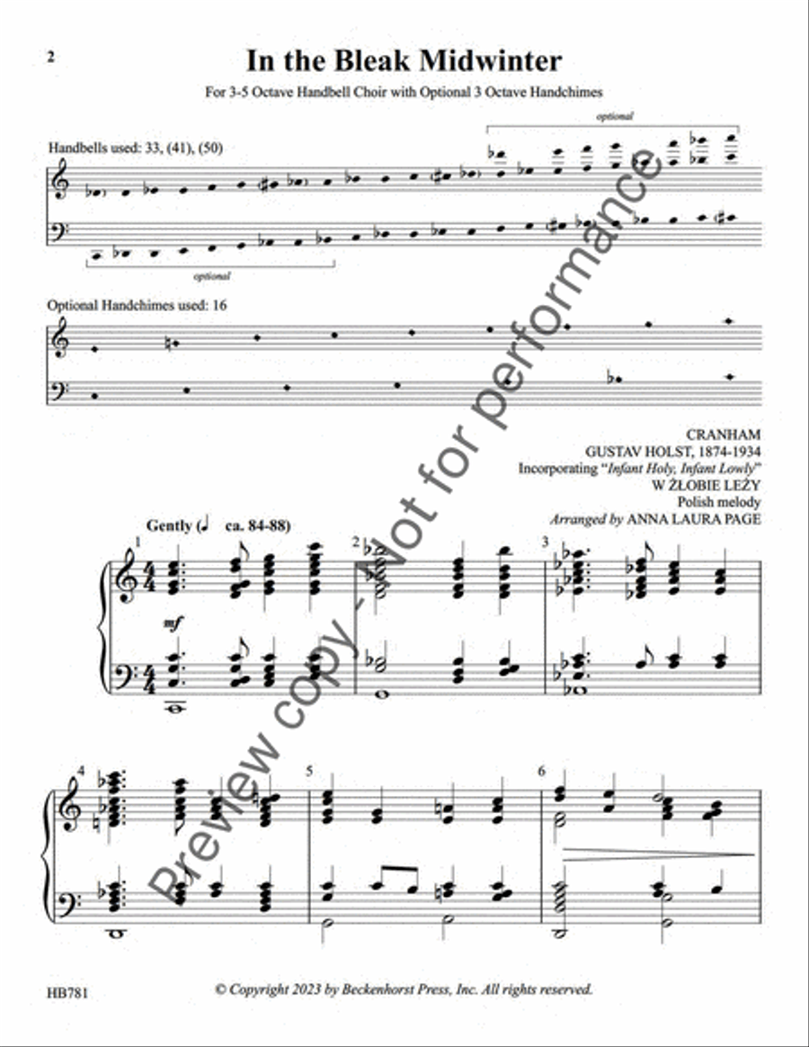 In the Bleak Midwinter - Page 5-Octaves scores gallery preview page 2