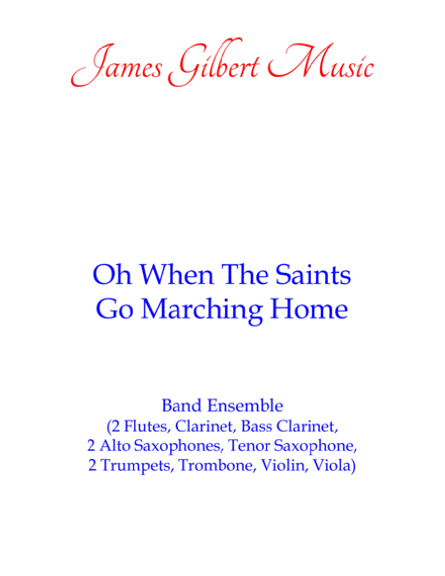 Oh When The Saints Go Marching In Concert Band scores gallery preview page 1