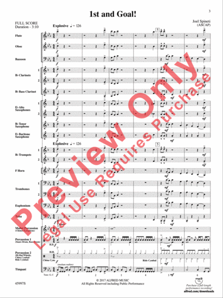 1st and Goal 1st and Goal Concert Band scores gallery preview page 4