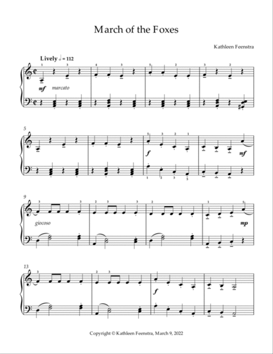 March of the Foxes Piano Method scores gallery preview page 2