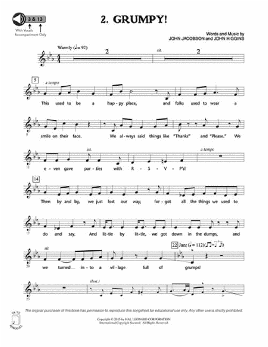 The Grumps of Ring-A-Ding Town Choir scores gallery preview page 6