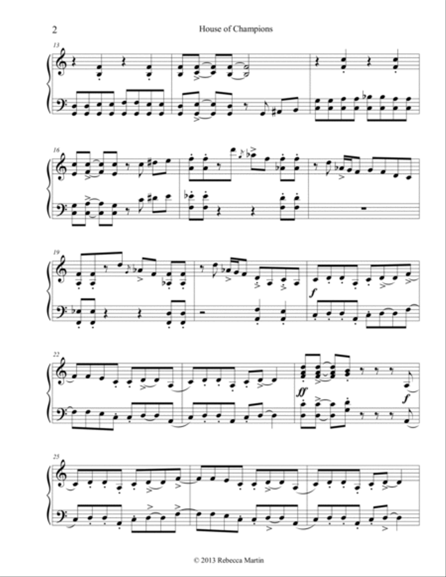House of Champions Piano Method scores gallery preview page 2