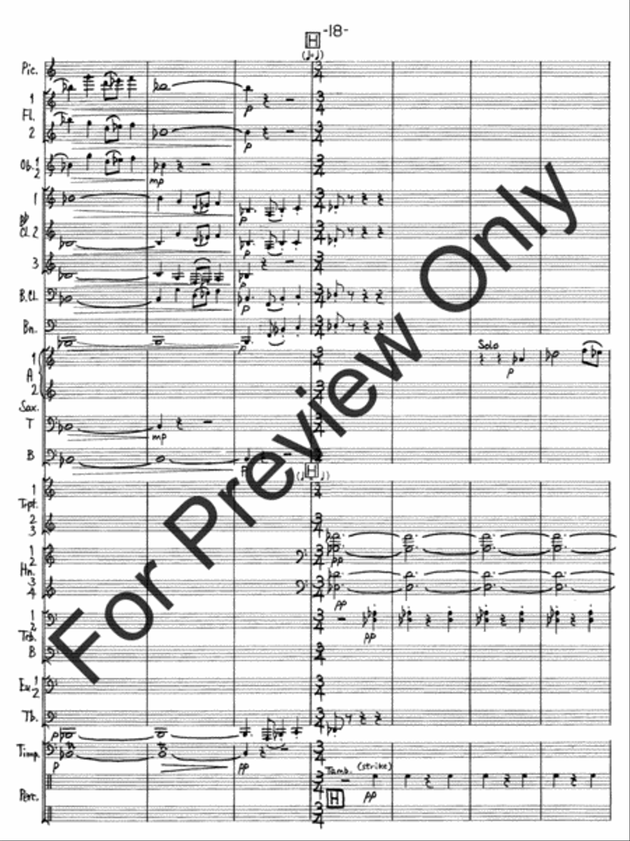 Hallelujah Fantasy Concert Band scores gallery preview page 21