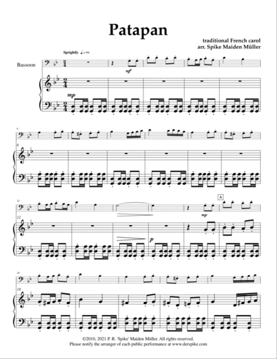 Patapan Bassoon scores gallery preview page 2