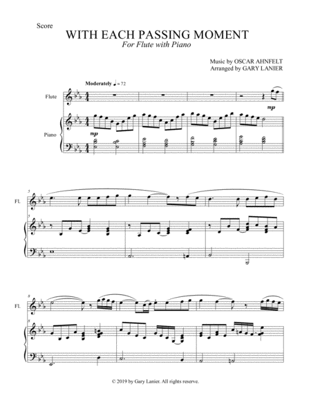 WITH EACH PASSING MOMENT (Flute with Piano - Score & Part included) LIST PRICE image number null