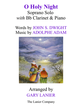 Book cover for O HOLY NIGHT (Soprano Solo with Bb Clarinet & Piano - Score & Parts included)