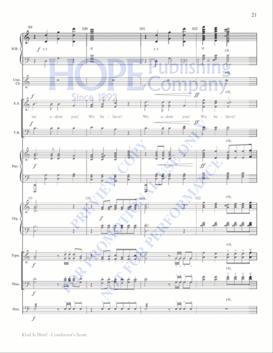 God Is Here! 4-Part scores gallery preview page 21