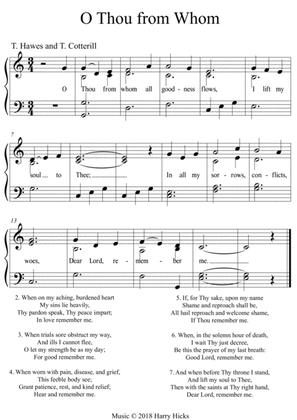 O Thou from Whom all goodness flows. A new tune to a wonderful old hymn.