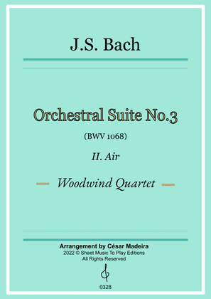 Air on G String - Woodwind Quartet (Full Score) - Score Only