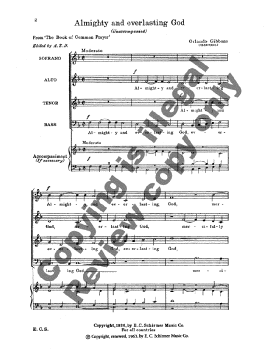Almighty And Everlasting God 4-Part scores gallery preview page 6