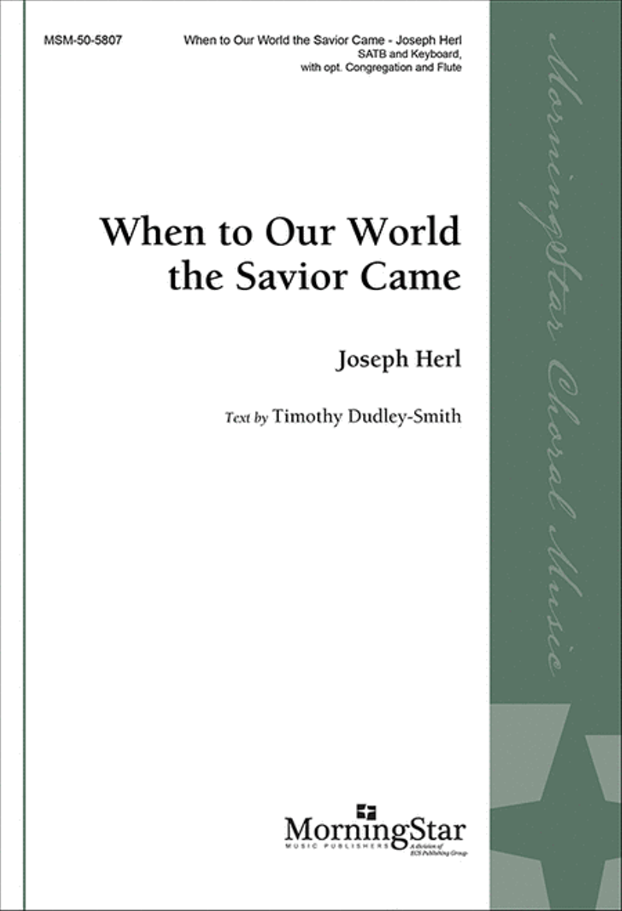 When to Our World the Savior Came 4-Part scores gallery preview page 1