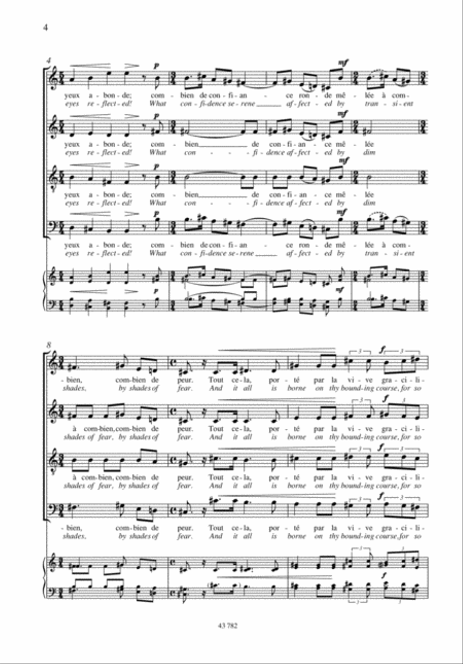 Six Chansons 4-Part scores gallery preview page 2