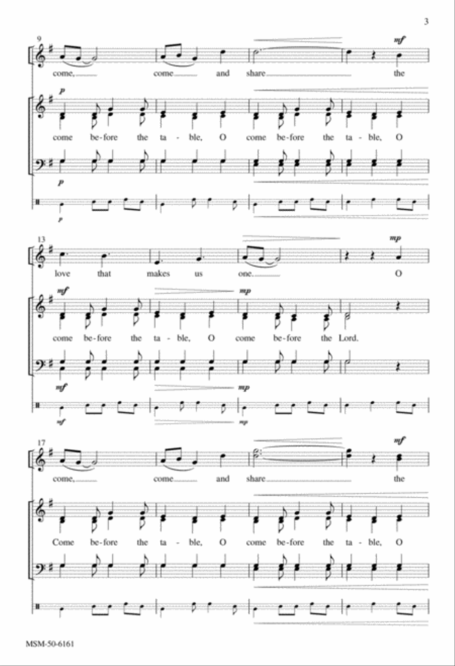 Come Before the Table 4-Part scores gallery preview page 2