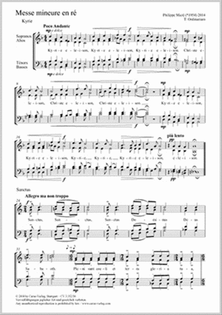 Messe mineure en re 4-Part scores gallery preview page 1