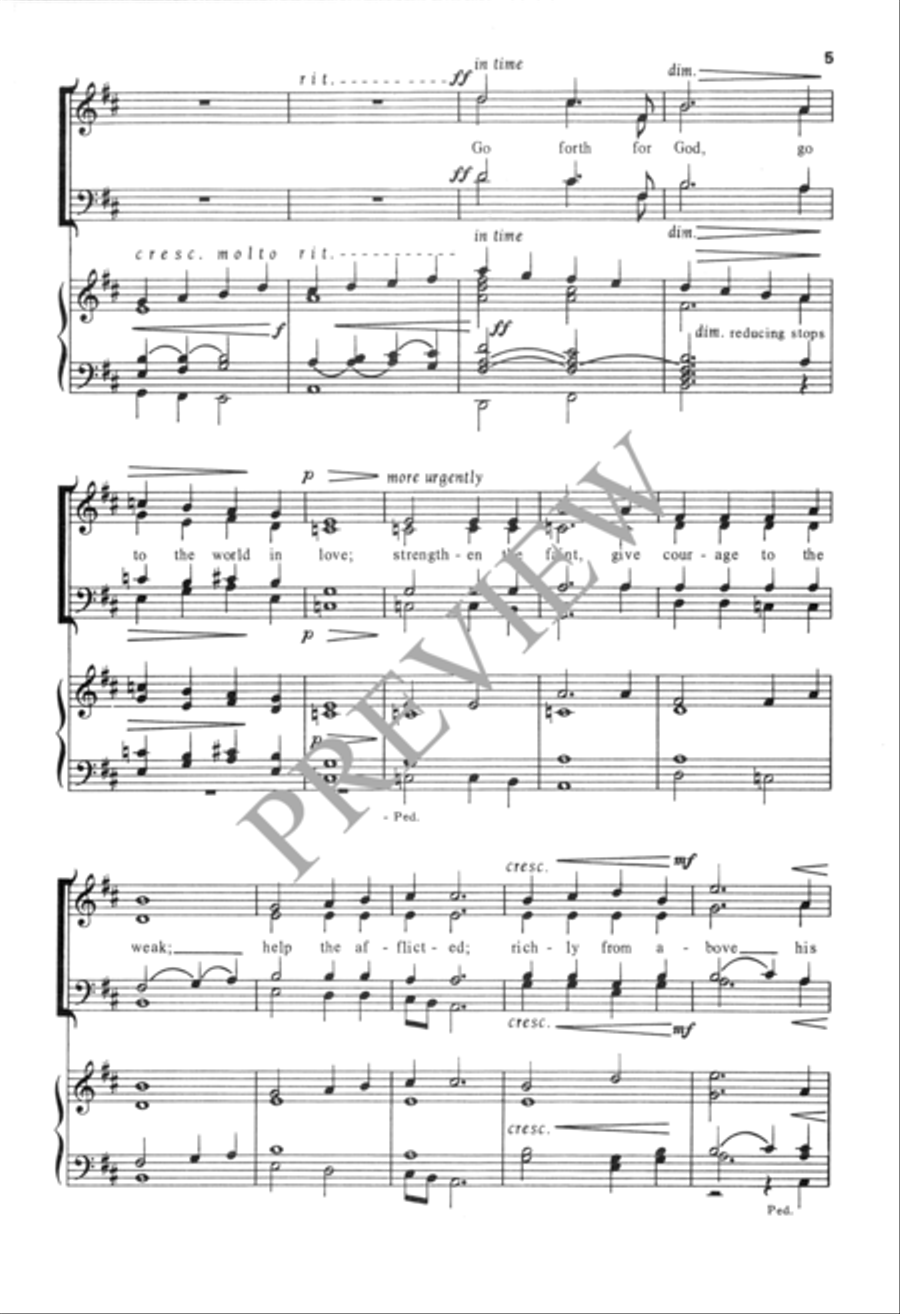Go Forth for God 4-Part scores gallery preview page 6