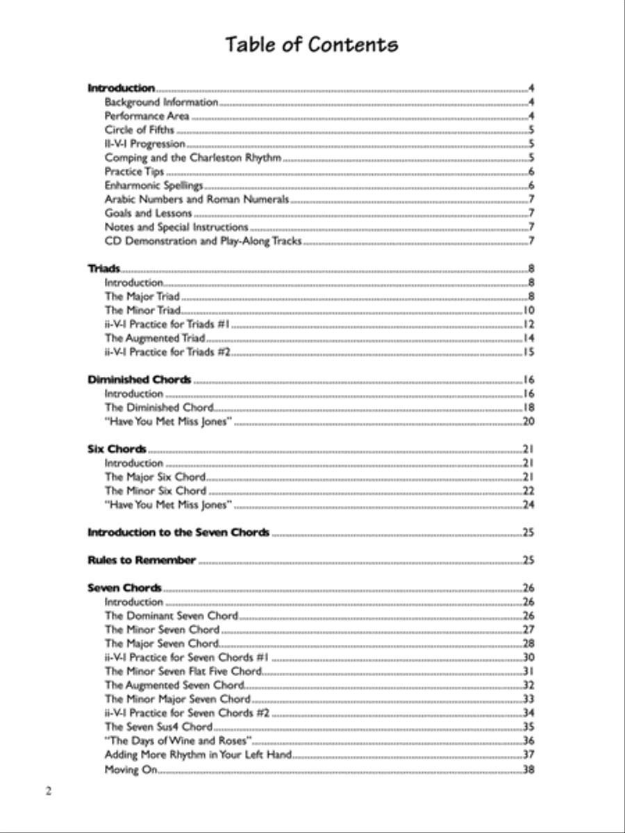 The Jazz Pianist: Left Hand Voicings and Chord Theory Piano Method scores gallery preview page 2