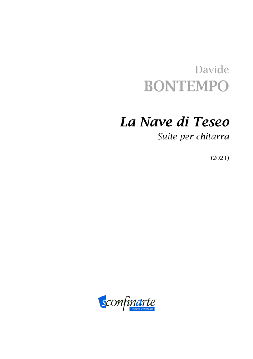 Davide Bontempo: LA NAVE DI TESEO (ES-22-003) Suite per chitarra