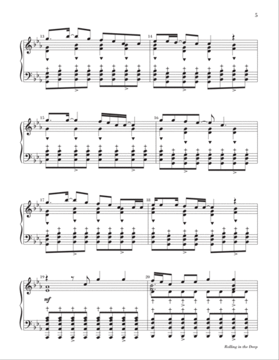 Rolling in the Deep 2-Octaves scores gallery preview page 6