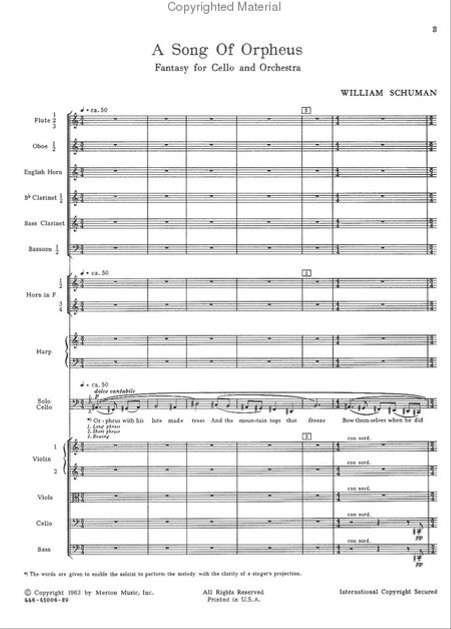 A Song of Orpheus Orchestra scores gallery preview page 2