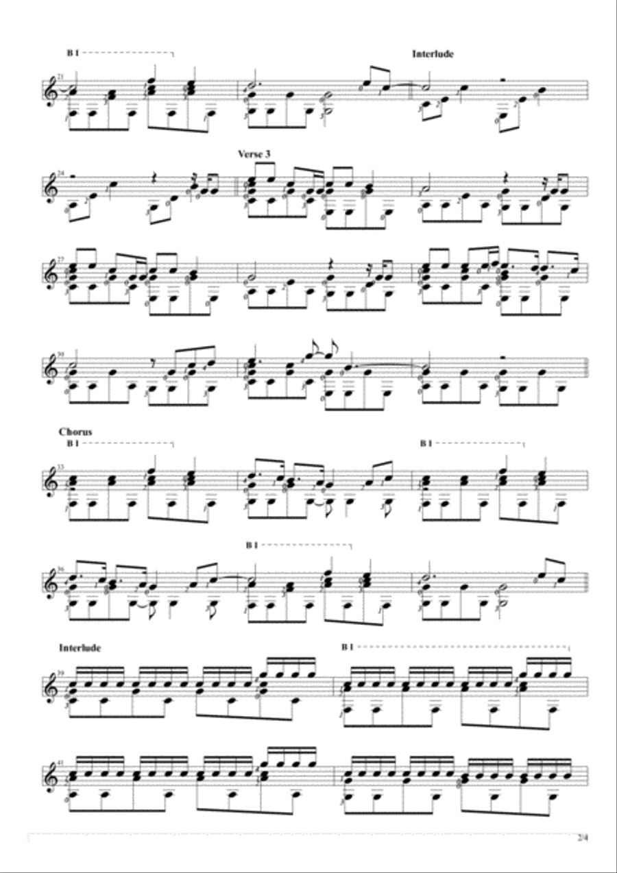Fix You Guitar Solo scores gallery preview page 2