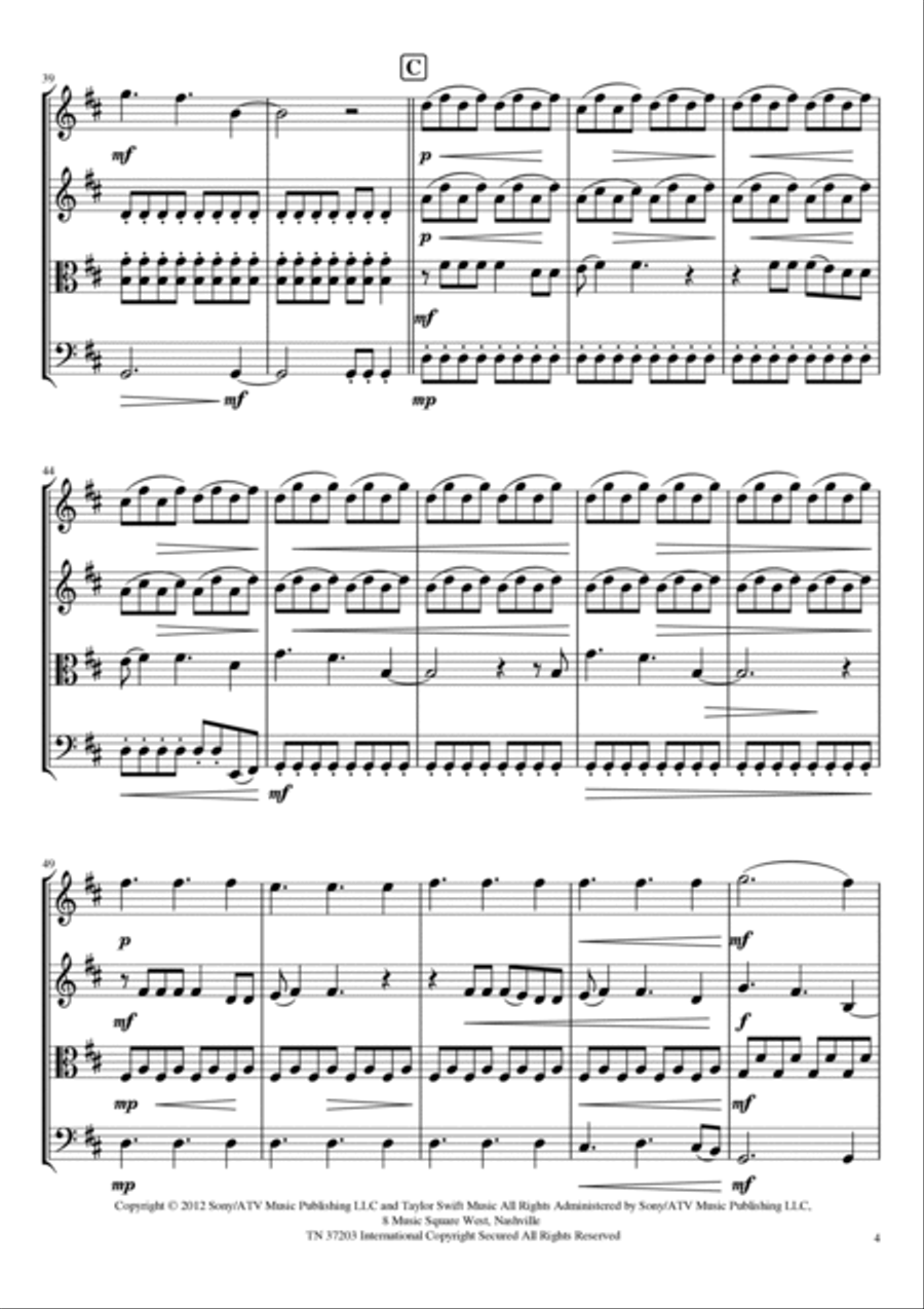 State Of Grace String Quartet scores gallery preview page 4