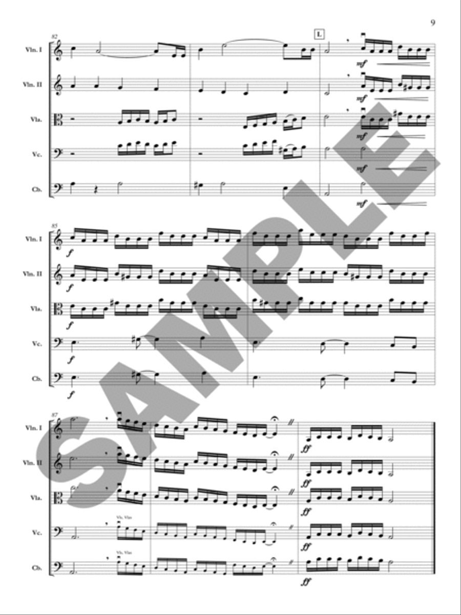 Moonlight on a Stormy Night Orchestra scores gallery preview page 10