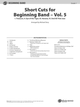 Short Cuts for Beginning Band -- Vol. 5: Score