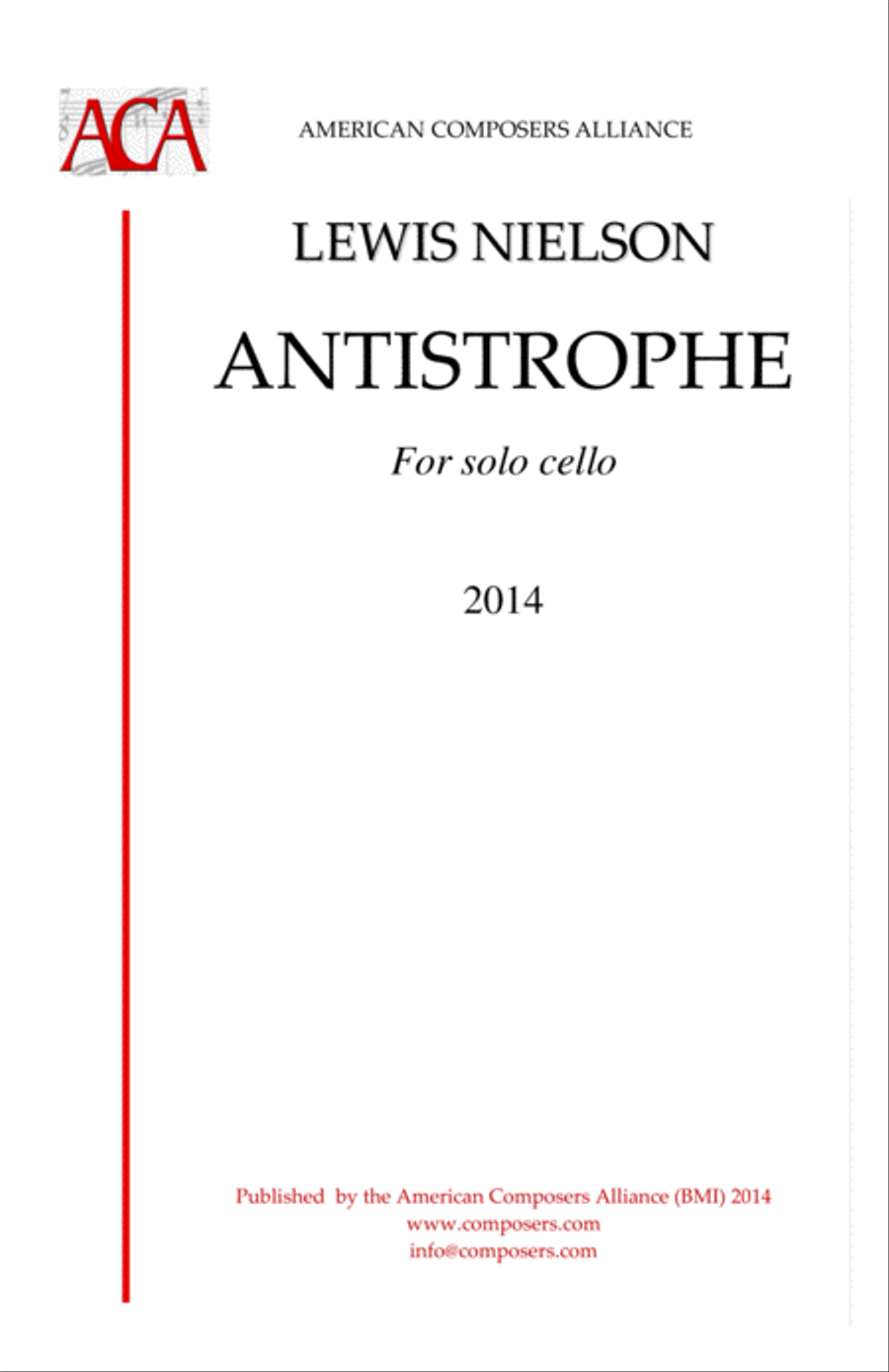 [Nielson] Antistrophe Cello Solo scores gallery preview page 1