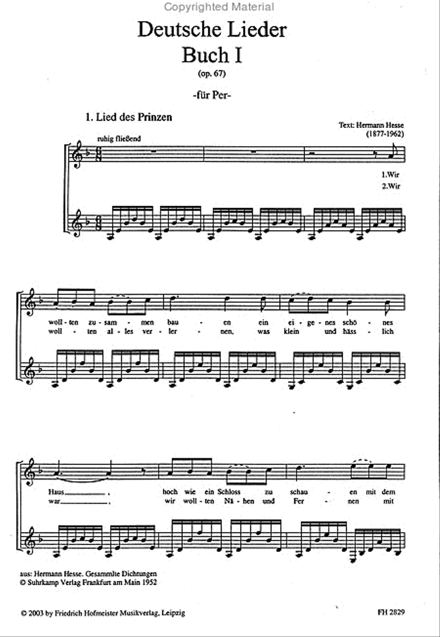 Deutsche Lieder, Buch 1 Voice scores gallery preview page 2