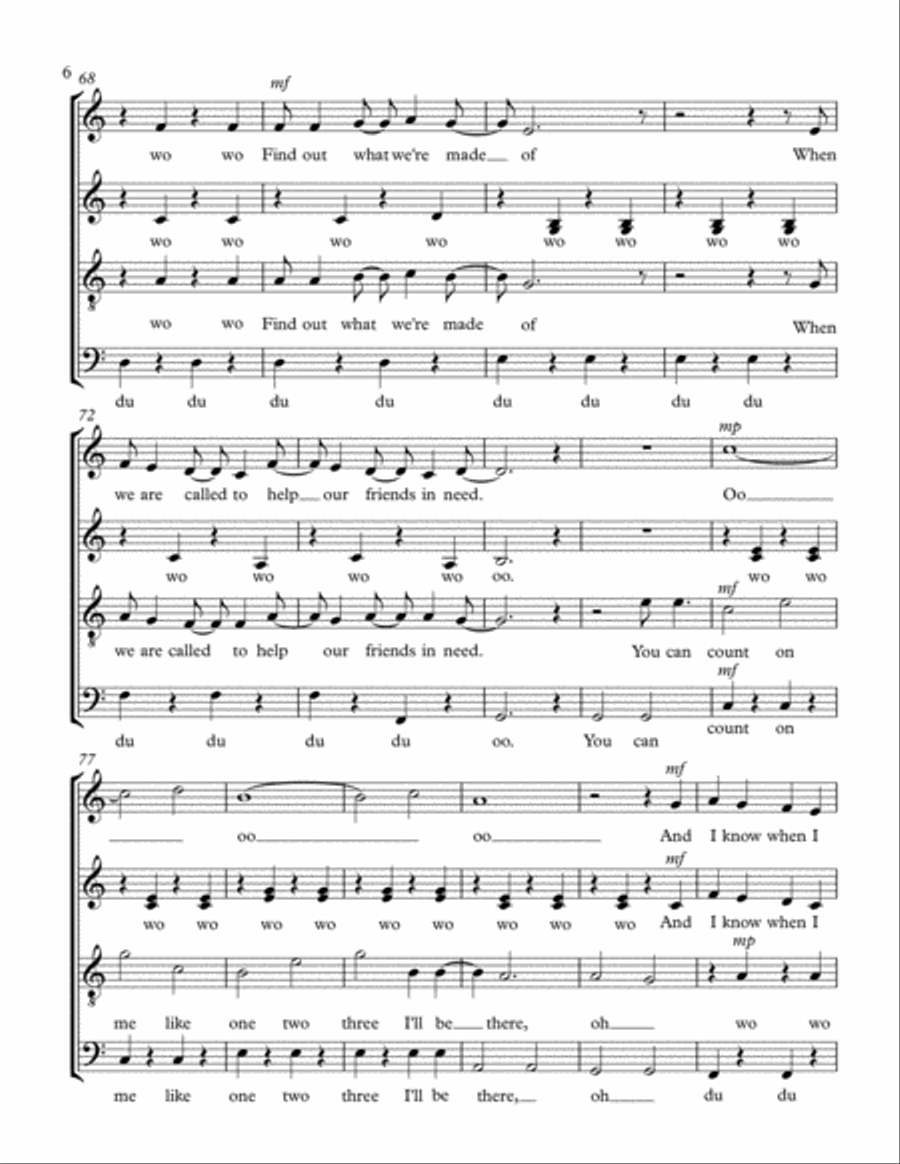 Count On Me 4-Part scores gallery preview page 6