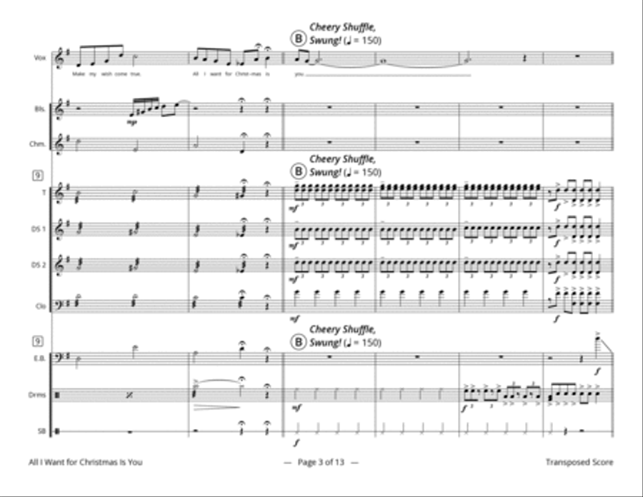 All I Want For Christmas Is You Steel Drum Band scores gallery preview page 3