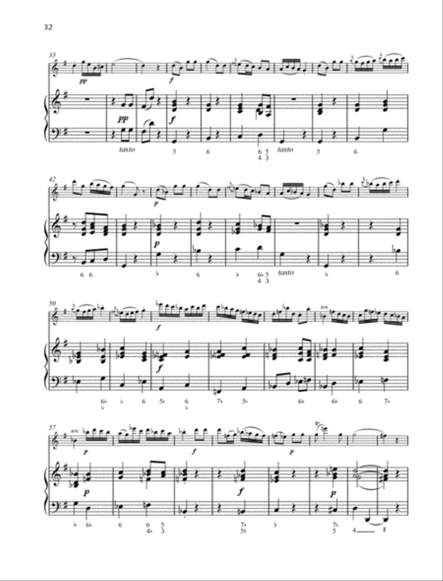Hamburger Sonate G major Flute Solo scores gallery preview page 6