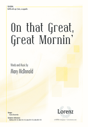 Book cover for On that Great, Great Mornin’