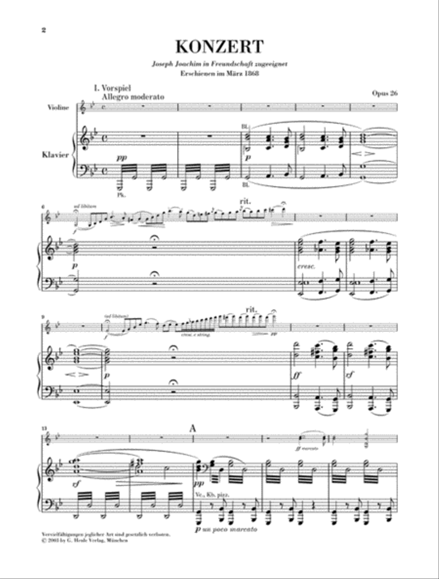 Violin Concerto in G Minor Op. 26 Violin Solo scores gallery preview page 2