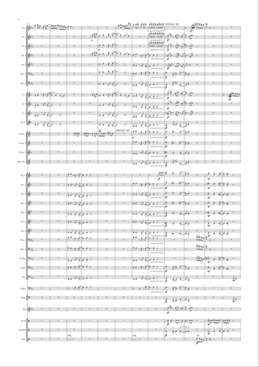 Above the Clouds Concert Band scores gallery preview page 6