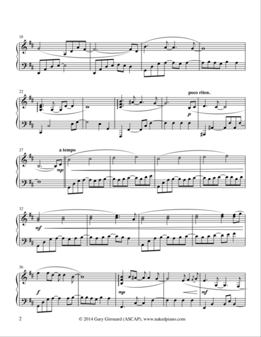 August Piano Solo scores gallery preview page 2