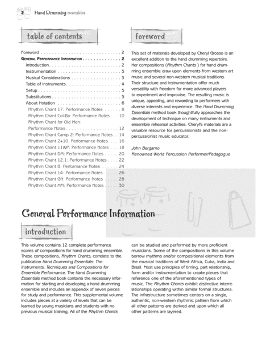 Hand Drumming Ensembles Drums scores gallery preview page 2