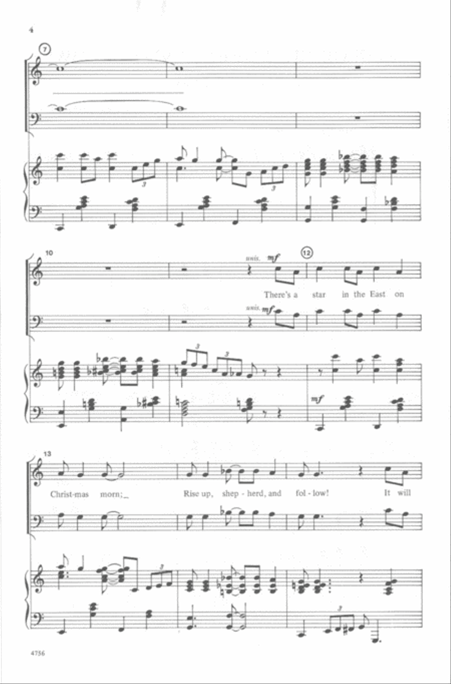 Rise Up, Shepherd, and Follow! 4-Part scores gallery preview page 3