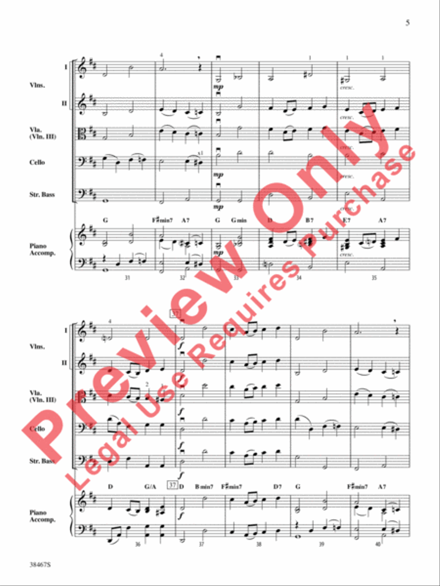 Over the Rainbow (from The Wizard of Oz) String Orchestra scores gallery preview page 6