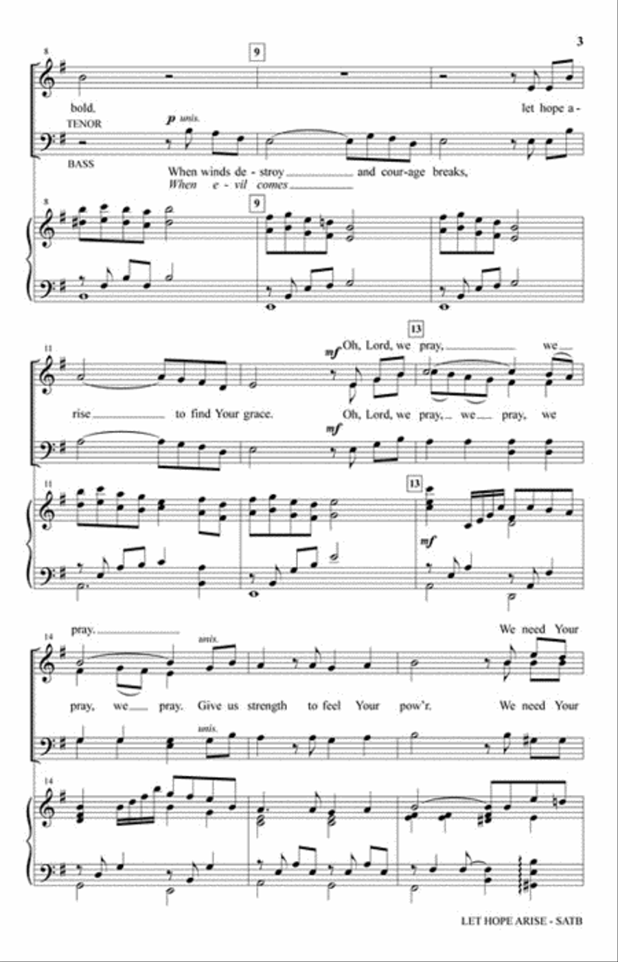 Let Hope Arise 4-Part scores gallery preview page 3