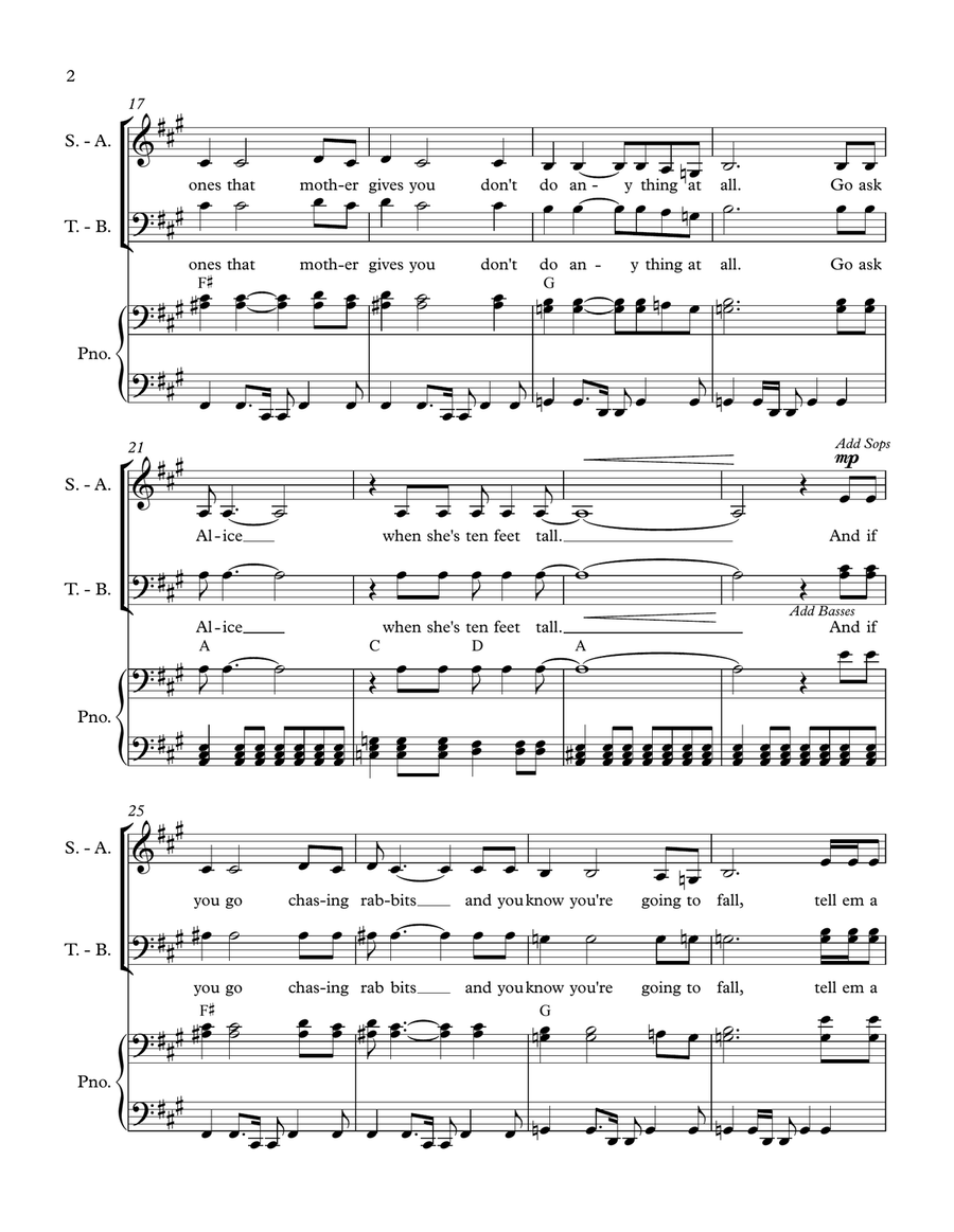 White Rabbit 4-Part scores gallery preview page 2