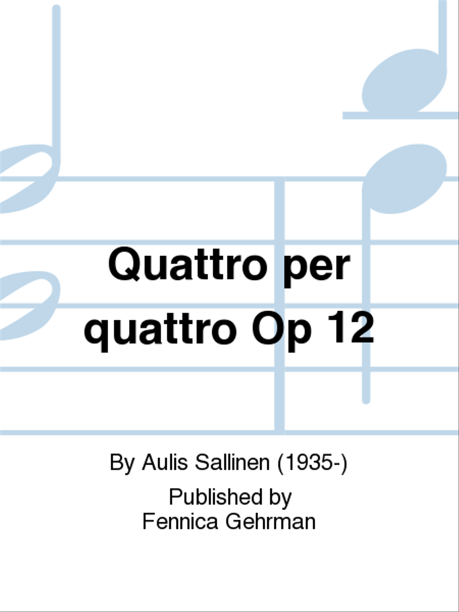 Quattro per quattro Op 12 Oboe scores gallery preview page 1