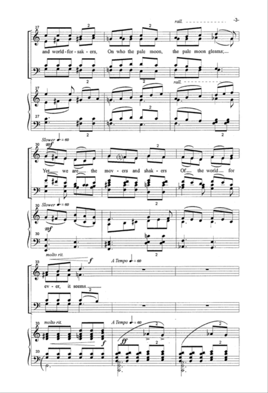 We Are The Music Makers 4-Part scores gallery preview page 3