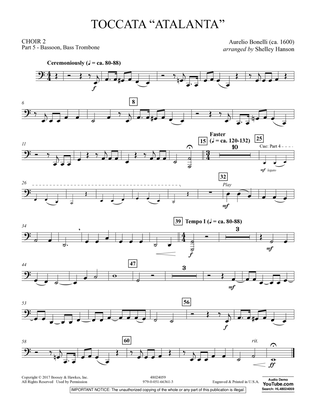 Toccata ("Atalanta") - Choir 2-Pt 5-Bassoon, Bass Tbn
