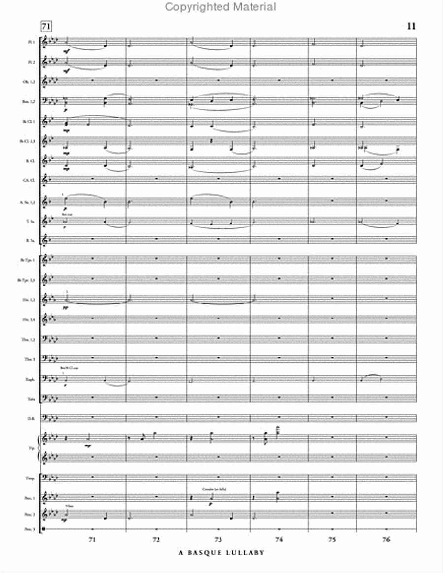 A Basque Lullaby Concert Band scores gallery preview page 12