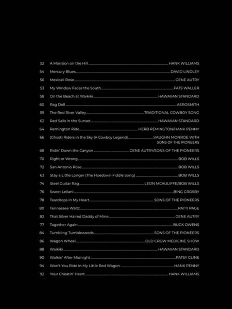 First 50 Songs You Should Play on Lap Steel Guitar Electric Guitar scores gallery preview page 4