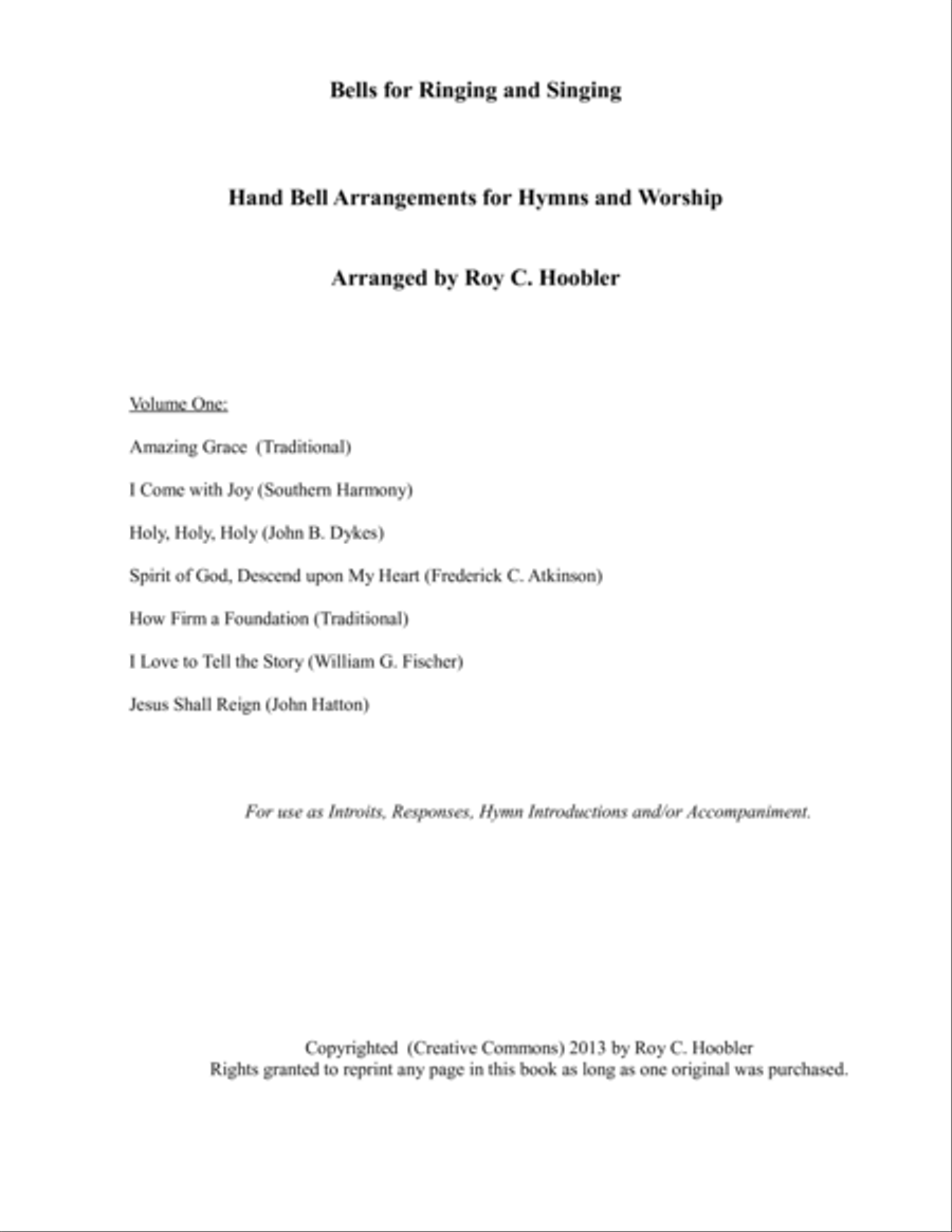 Bells for Ringing and Singing Handbell Choir scores gallery preview page 1